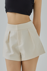 Kia Pleated High-Waist Shorts